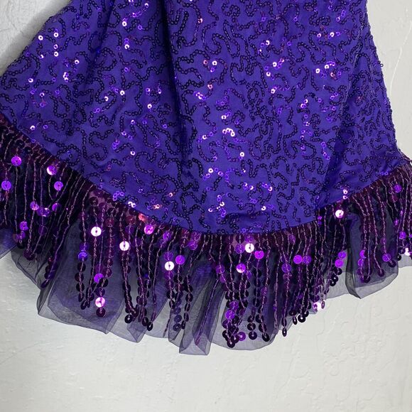 Wiessman Grape Purple Sequined Dance Costume - Picture 7 of 13